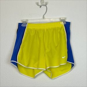 Nike Dri-Fit Tempo Running Shorts Yellow Blue Medium